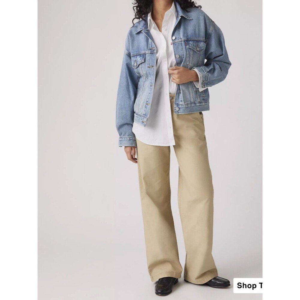 Levi’s 90S STRAIGHT WOMEN'S PANTS Khaki wide leg cotton Pants sz 29 NWT Classic